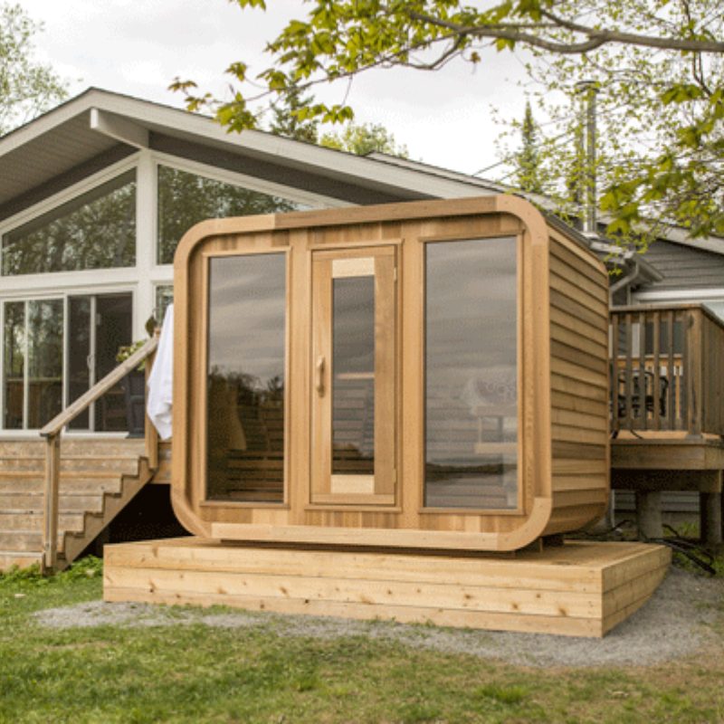 Outdoor Sauna Package Deals - Red Cedar Luna Sauna